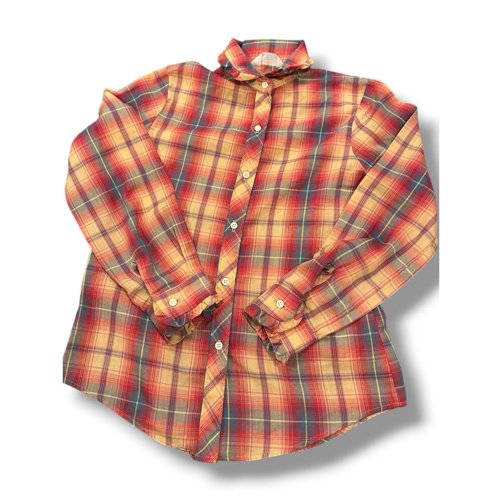 Vintage HealthTex Plaid Button Up Size 7